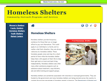Tablet Screenshot of homelesssheltersusa.org